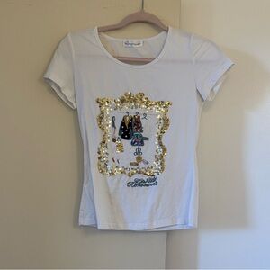 White Sequin Sparkle Shirt